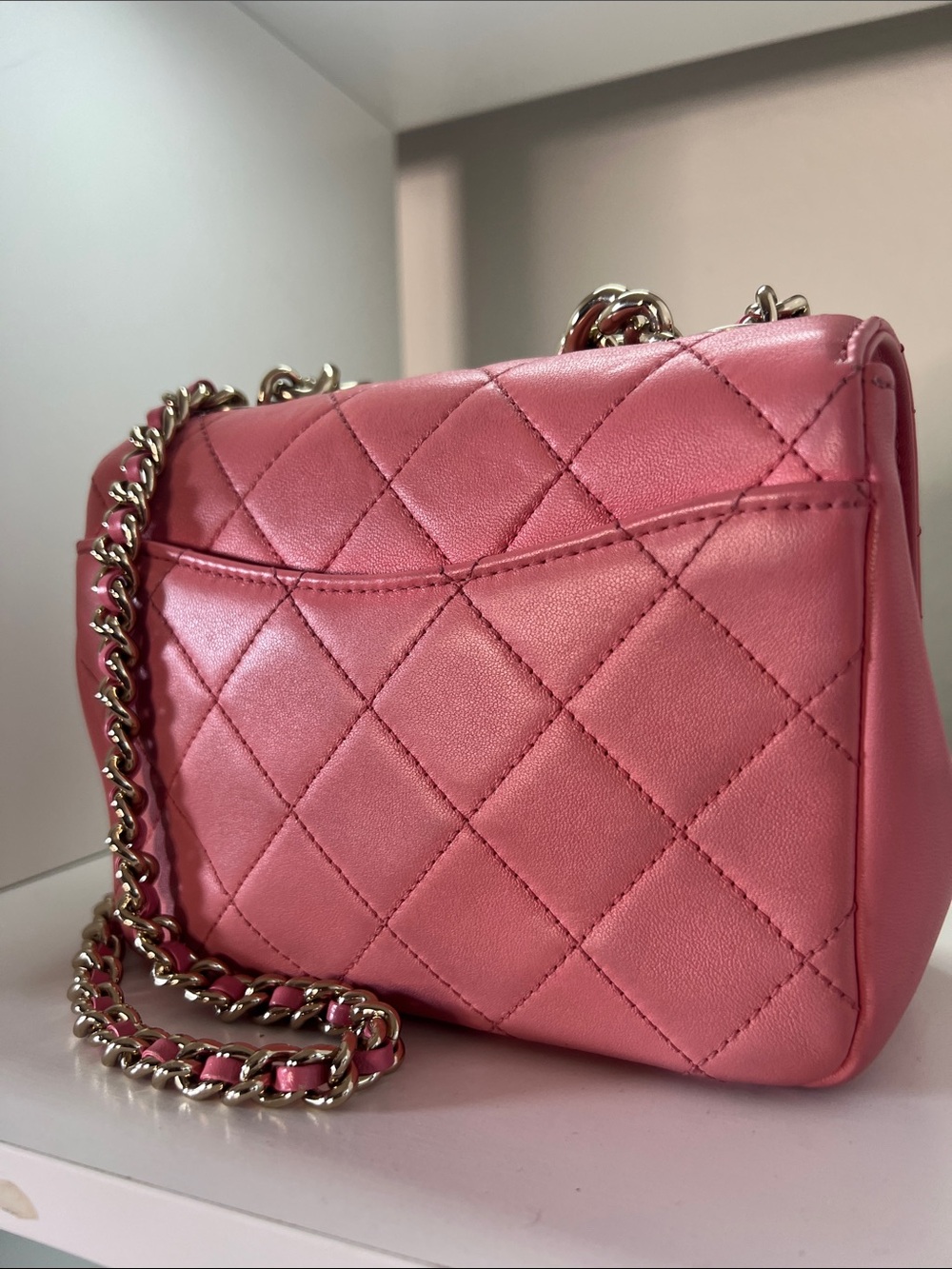 Chanel Beauty Begins Quilted Leather Shoulder Bag with Chain Strap - Picture 4 of 7